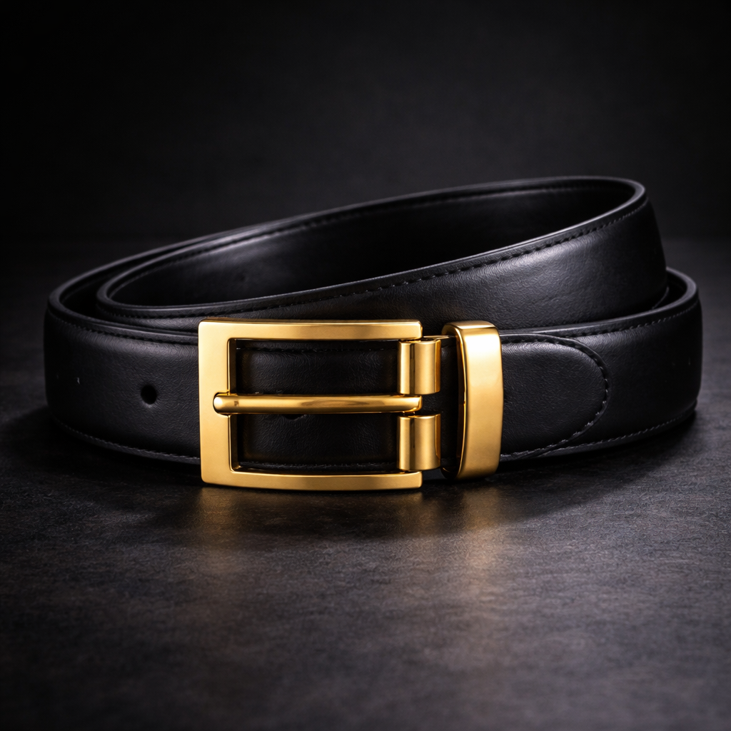 The Mayfair Gold Signature Belt – Statement Luxury Leather