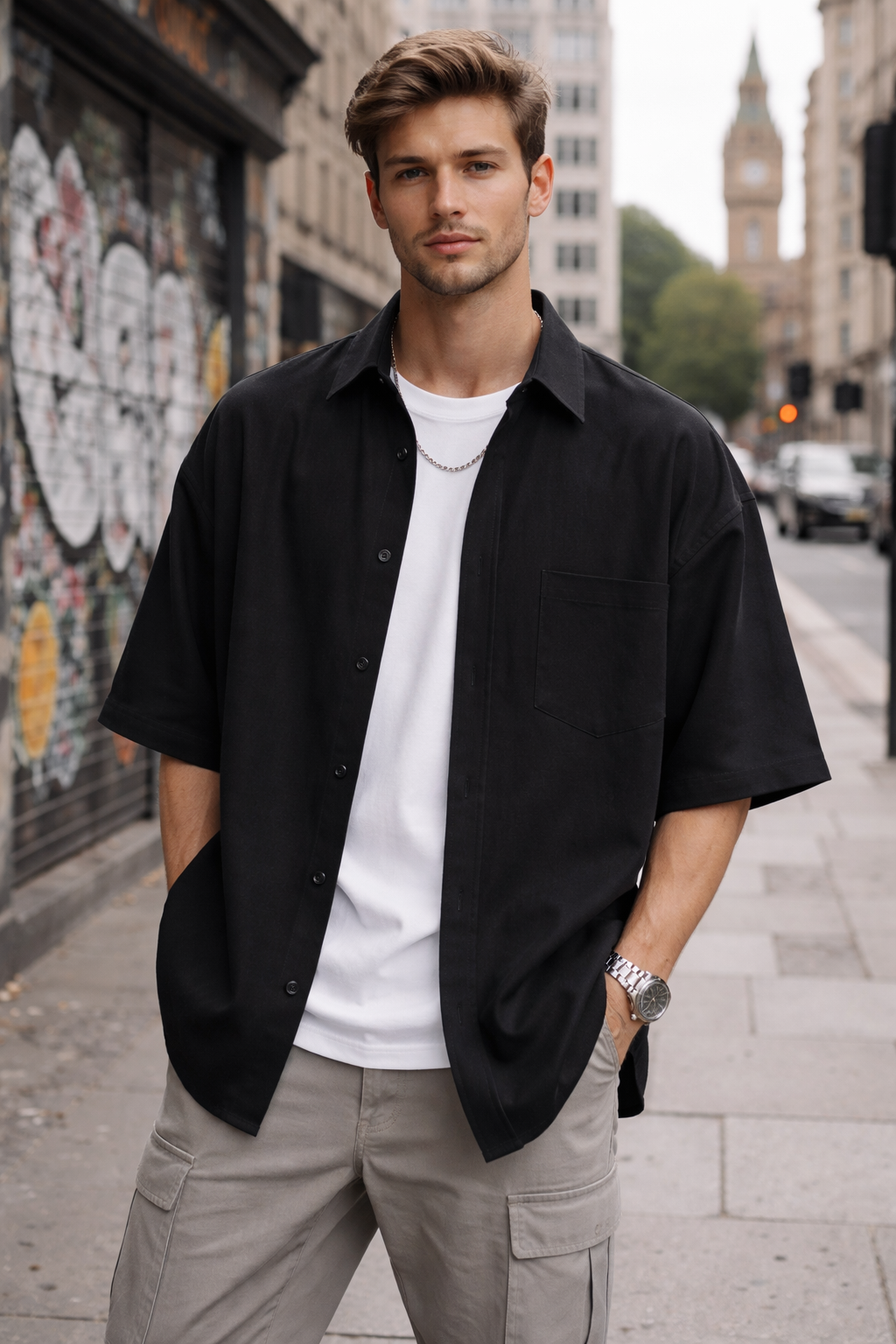 Oversized Streetwear Shirt – Relaxed Fit Urban Style