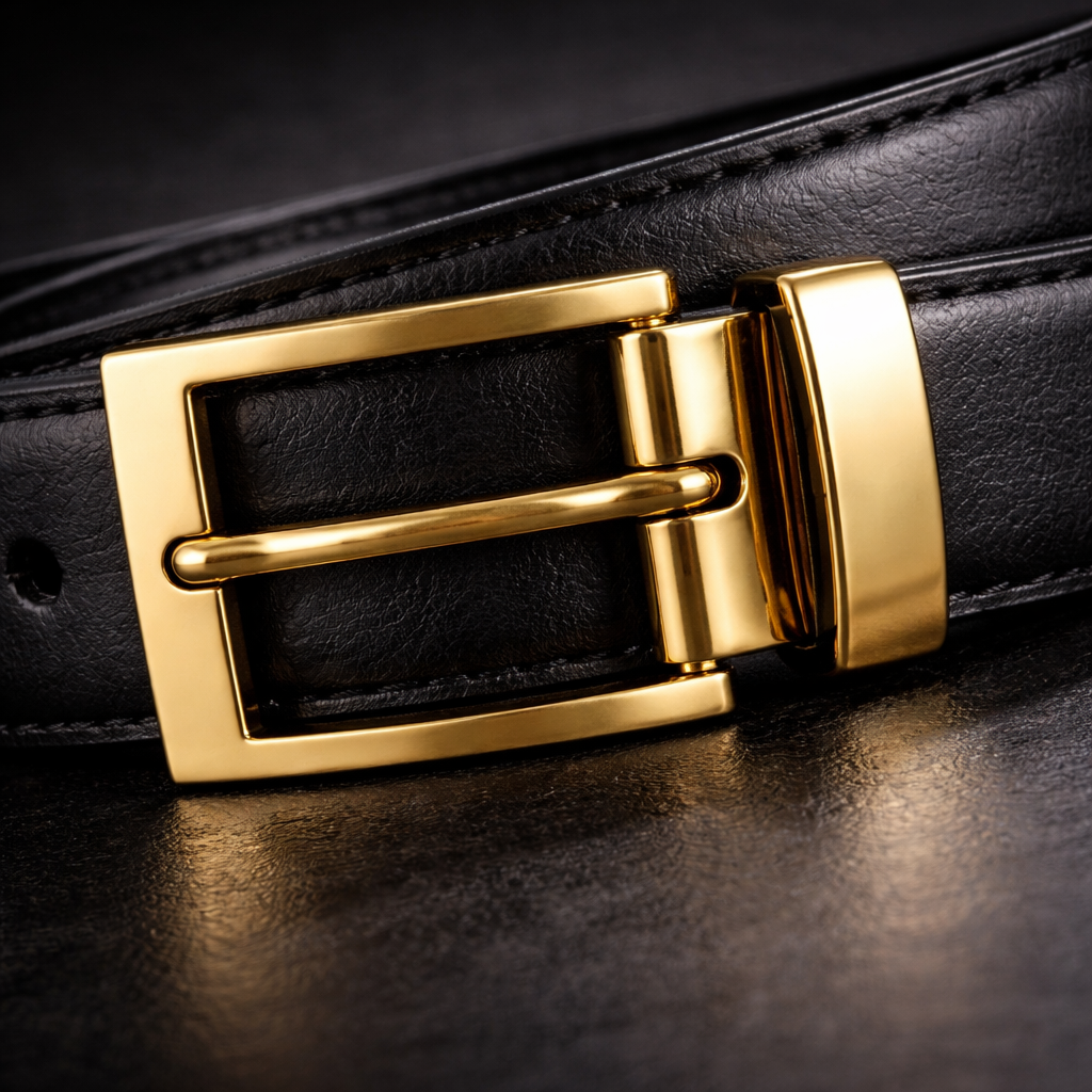The Mayfair Gold Signature Belt – Statement Luxury Leather